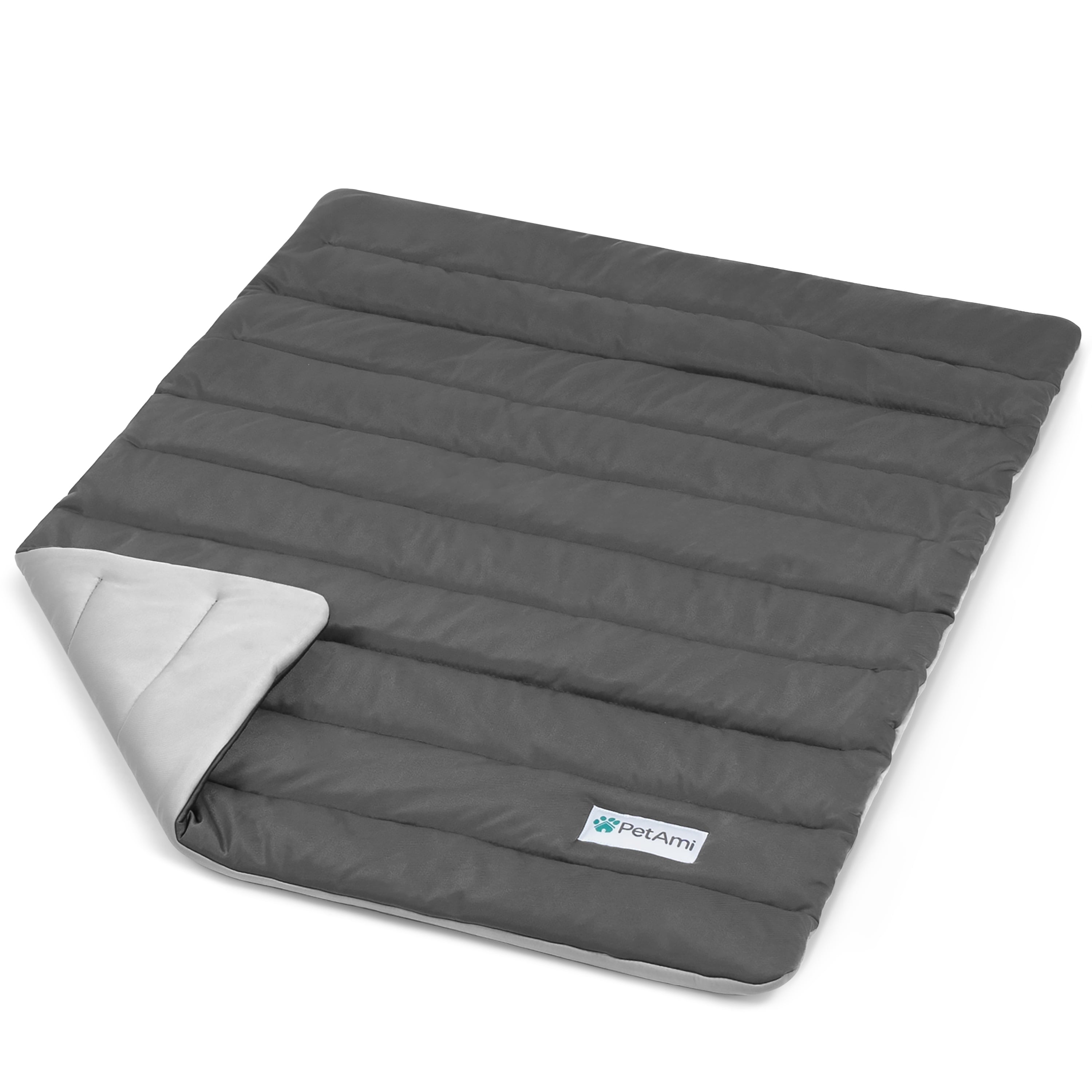 Cooling Mat for Dog, Premium Pet Cooling Blanket for Crate Kennel, Indoor Cat Cool Sleeping Pad, Q-MAX Cold Sofa Couch Cover for Summer (Gray/Light Grey, Small (24X32))