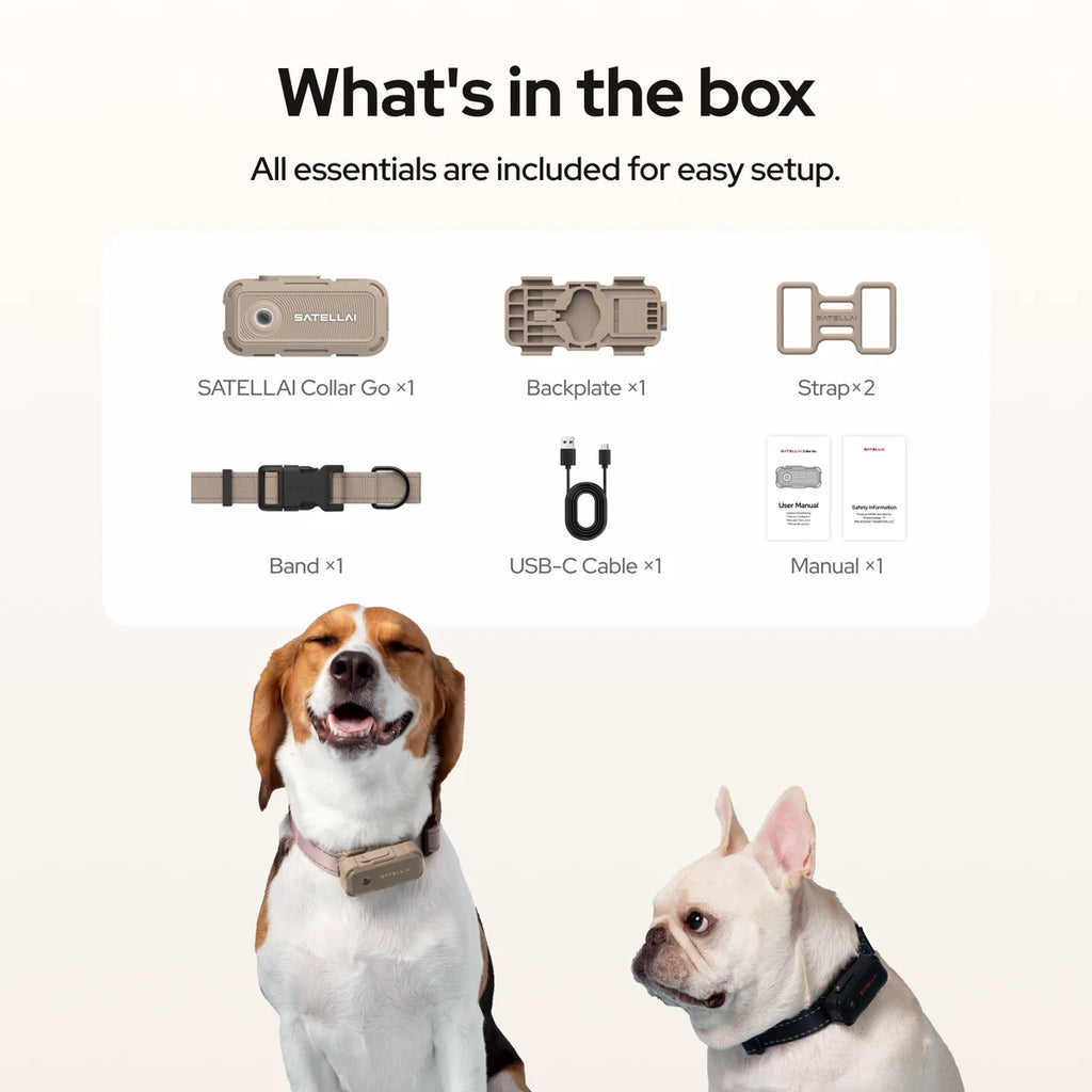 Smart GPS Dog Tracker Collar with Live Tracking & Virtual Boundary Alerts, Health Monitoring, Carbon Black, M (13"-18")